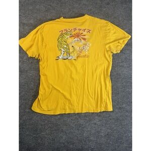 Franchise Los Angeles Yellow Tiger Graphic Cotton Men's Short Sleeve T-Shirt XL